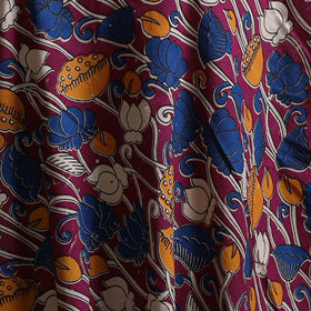 Purple - Kalamkari Printed Cotton Fabric 38