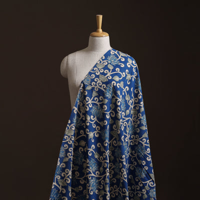 Blue - Kalamkari Printed Cotton Fabric 37