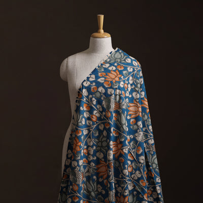 Blue - Kalamkari Printed Cotton Fabric 36