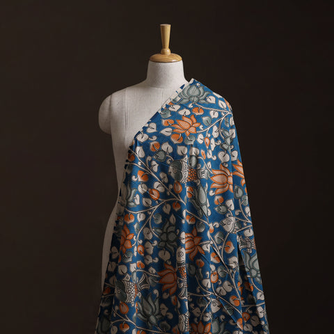 Blue - Kalamkari Printed Cotton Fabric 36