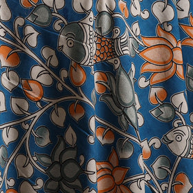 Blue - Kalamkari Printed Cotton Fabric 36