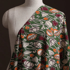 Green - Kalamkari Printed Cotton Fabric 35