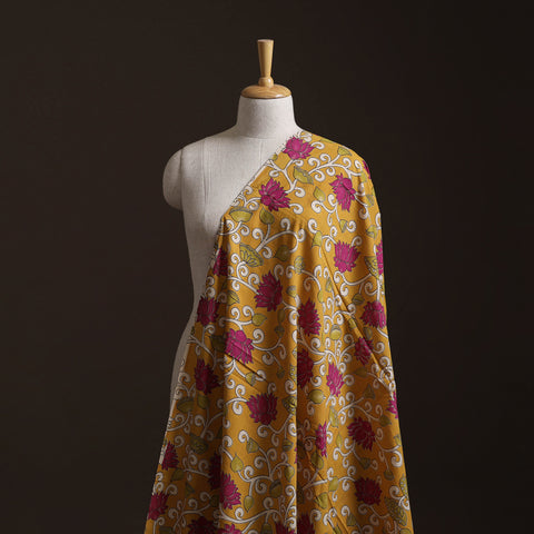 Yellow - Kalamkari Printed Cotton Fabric 34