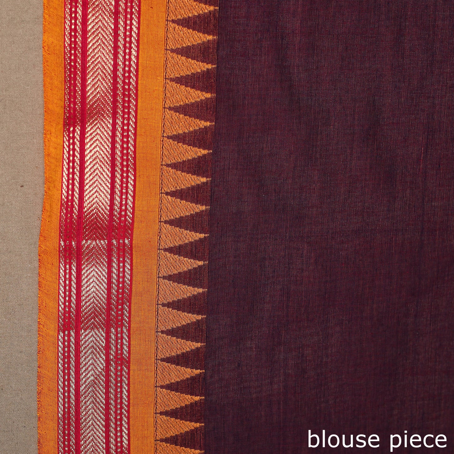 Purple Kandangi Chettinad Cotton Saree with Zari Border