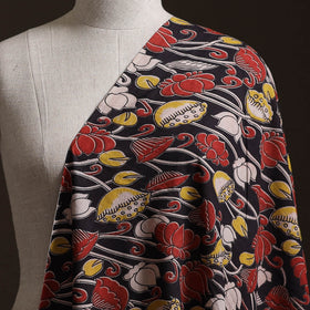 Black - Kalamkari Printed Cotton Fabric 33