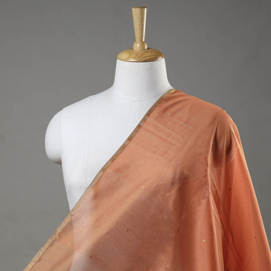 Traditional Chanderi Silk Handloom Zari Buti Fabric