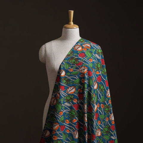 Blue - Kalamkari Printed Cotton Fabric 32