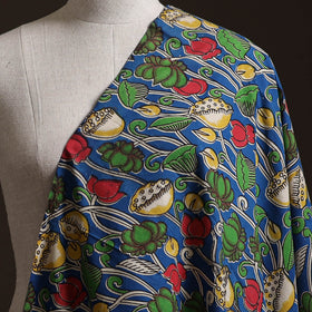 Blue - Kalamkari Printed Cotton Fabric 30