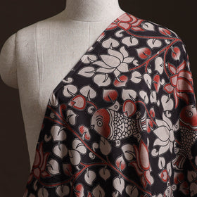 Black - Kalamkari Printed Cotton Fabric 29