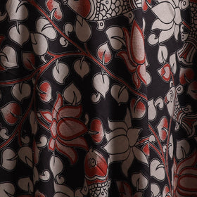Black - Kalamkari Printed Cotton Fabric 29