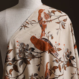 Beige - Kalamkari Printed Cotton Fabric 28