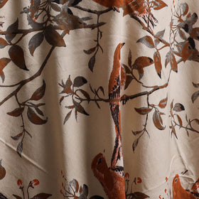 Beige - Kalamkari Printed Cotton Fabric 28