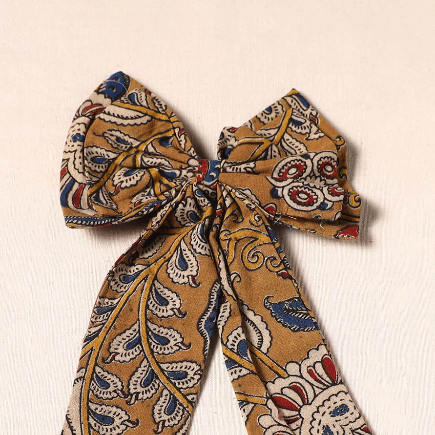 Yellow - handmade fabric bow hair clip 08 - handcrafted