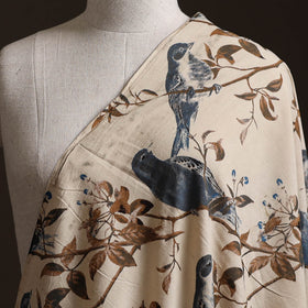 Beige - Kalamkari Printed Cotton Fabric 25