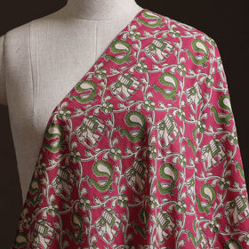 Pink - Kalamkari Printed Cotton Fabric 24