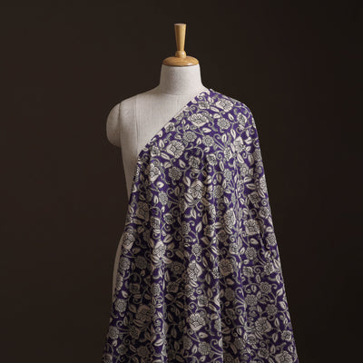 Purple - Kalamkari Printed Cotton Fabric 23