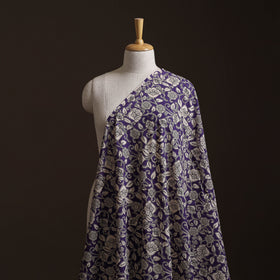 Purple - Kalamkari Printed Cotton Fabric 23