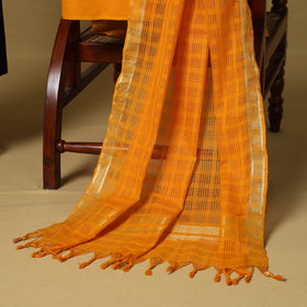 Blue - 3pc karnataka weave cotton unstitched khun dress