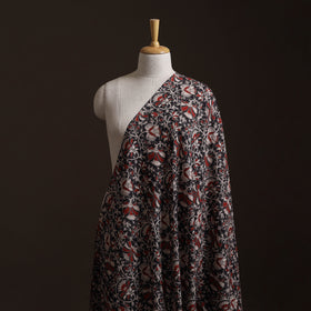 Black - Kalamkari Printed Cotton Fabric 21