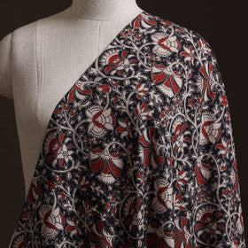 Black - Kalamkari Printed Cotton Fabric 21