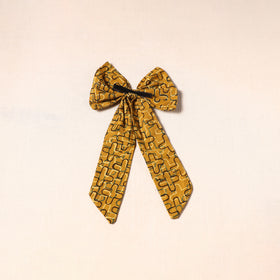 Yellow - handmade fabric bow hair clip 18 - handcrafted