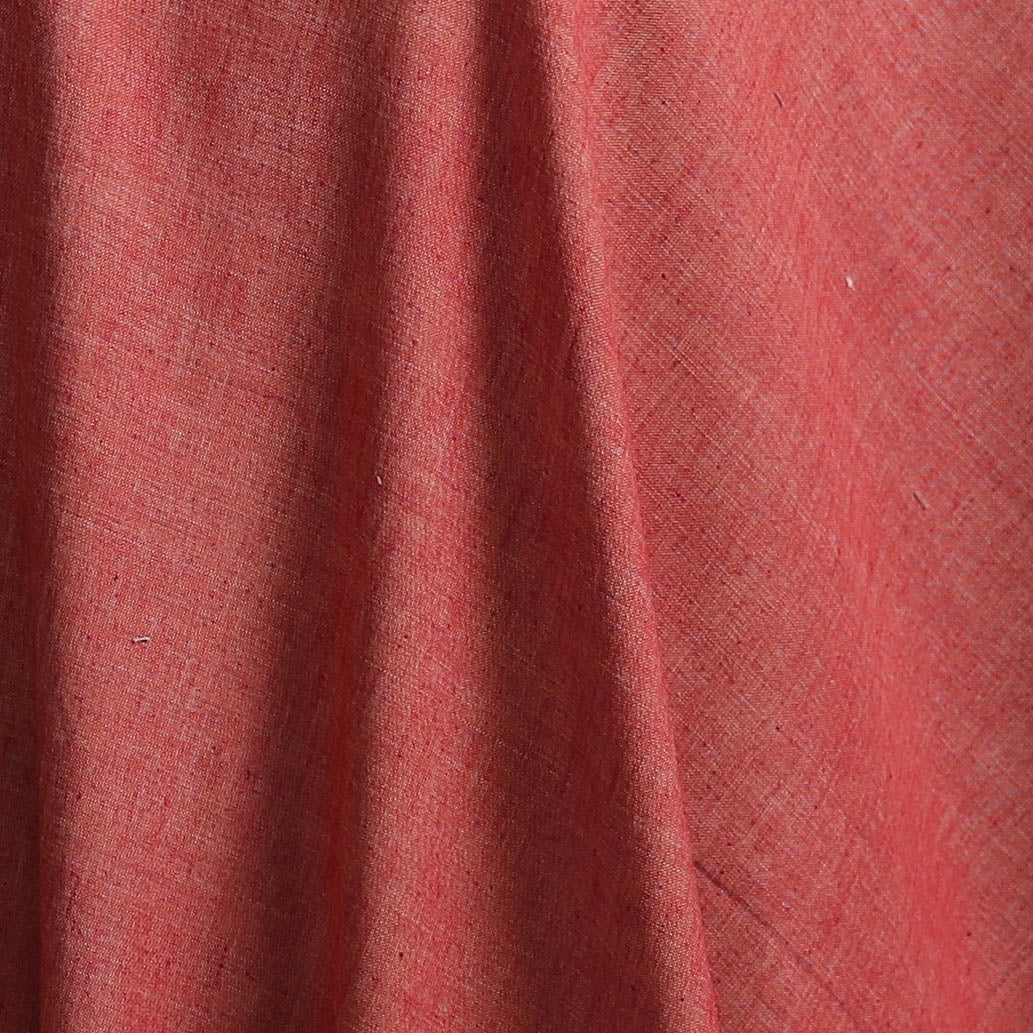 Pink - Prewashed Fine Cotton Handloom Plain Fabric 54