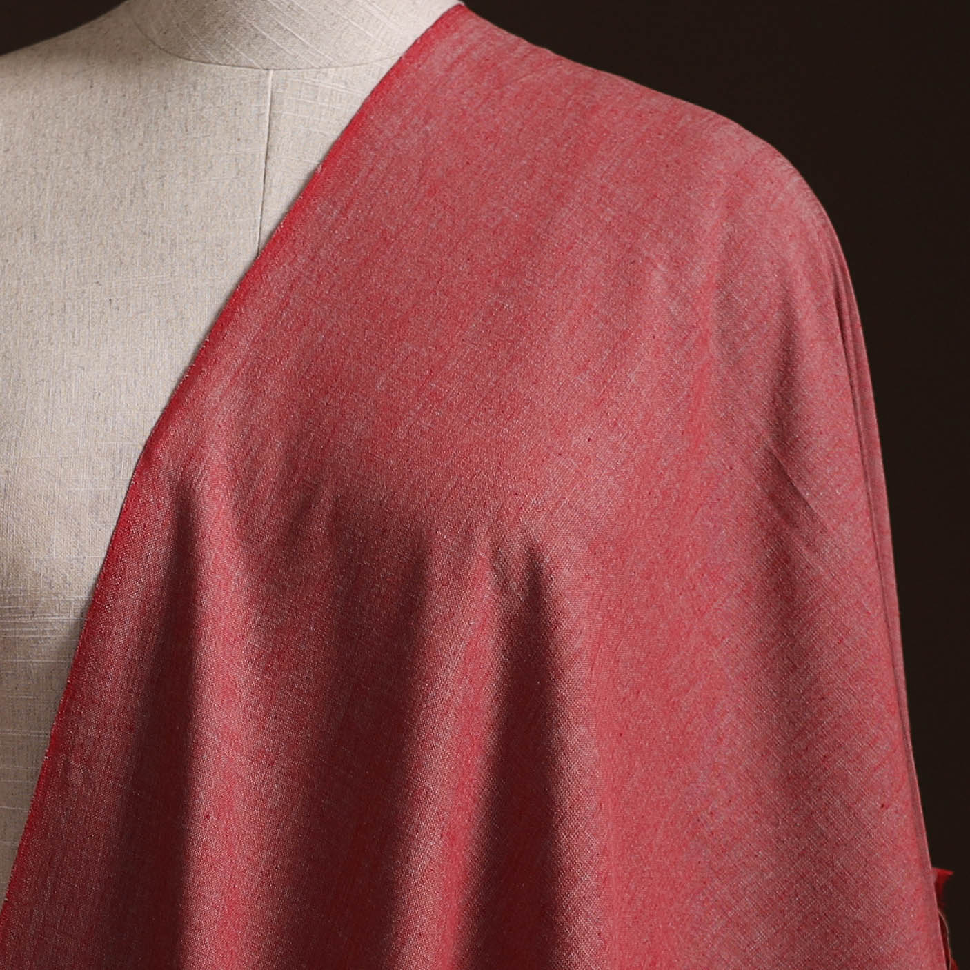 Pink - Prewashed Fine Cotton Handloom Plain Fabric 55