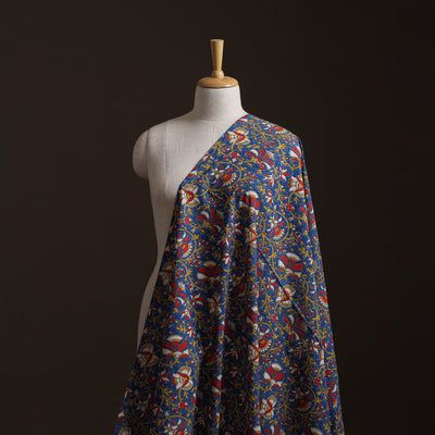 Blue - Kalamkari Printed Cotton Fabric 18