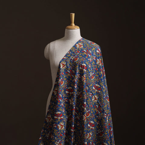 Blue - Kalamkari Printed Cotton Fabric 18