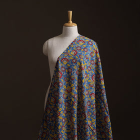 Blue - Kalamkari Printed Cotton Fabric 17