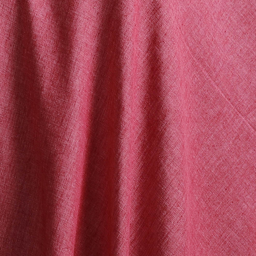 Pink - Prewashed Fine Cotton Handloom Plain Fabric 56