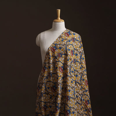 Yellow - Kalamkari Printed Cotton Fabric 15