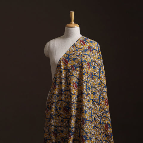 Yellow - Kalamkari Printed Cotton Fabric 15