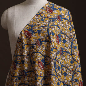 Yellow - Kalamkari Printed Cotton Fabric 15