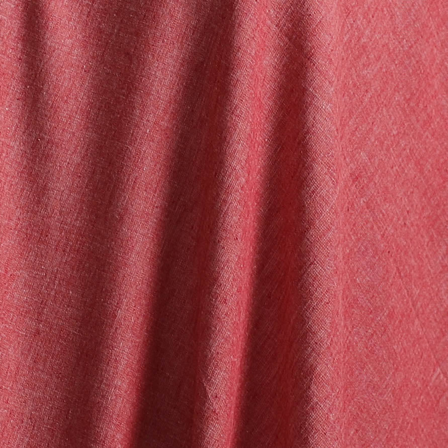 Pink - Prewashed Fine Cotton Handloom Plain Fabric 58