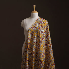Yellow - Kalamkari Printed Cotton Fabric 14