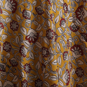 Yellow - Kalamkari Printed Cotton Fabric 14