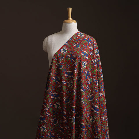 Red - Kalamkari Printed Cotton Fabric 13
