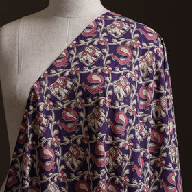 Purple - Kalamkari Printed Cotton Fabric 12