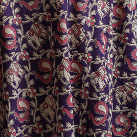 Purple - Kalamkari Printed Cotton Fabric 12