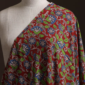 Red - Kalamkari Printed Cotton Fabric 10