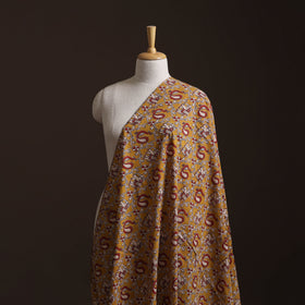 Yellow - Kalamkari Printed Cotton Fabric 09