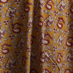 Yellow - Kalamkari Printed Cotton Fabric 09