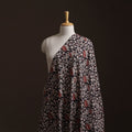 Black - Kalamkari Printed Cotton Fabric 08