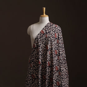 Black - Kalamkari Printed Cotton Fabric 08
