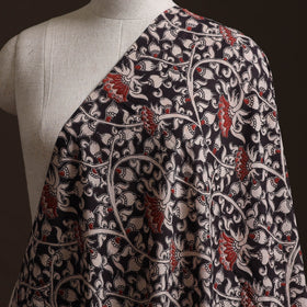 Black - Kalamkari Printed Cotton Fabric 08