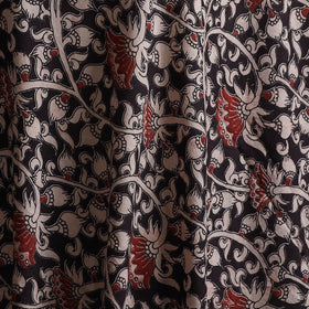 Black - Kalamkari Printed Cotton Fabric 08