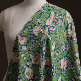 Green - Kalamkari Printed Cotton Fabric 07