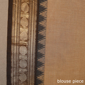 Brown Kandangi Chettinad Cotton Saree with Zari Border