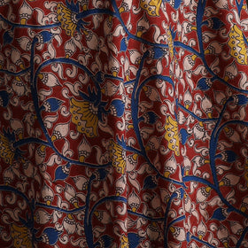 Red - Kalamkari Printed Cotton Fabric 04
